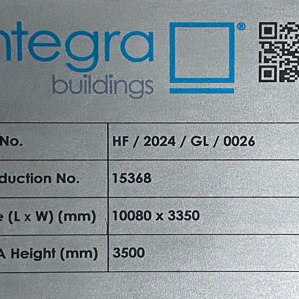 Engraved aluminium nameplate