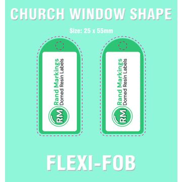 Church Window Flexi-Fob Keyring