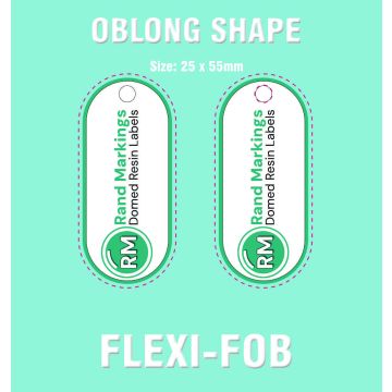 Oblong Flexi-Fob Keyring