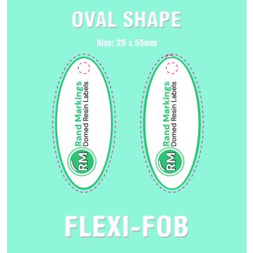 Oval Flexi-Fob Keyring