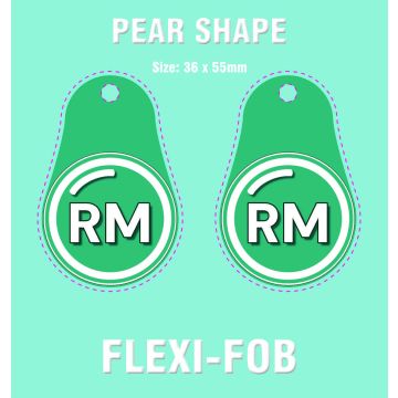 Pear Shape Flexi-Fob Keyring