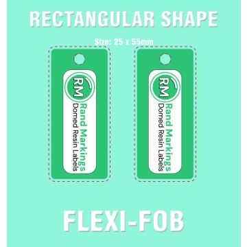 Rectangle Flexi-Fob Keyring