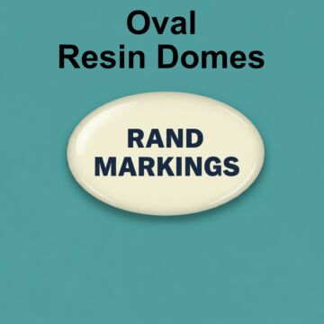 Oval Domed Resin Stickers