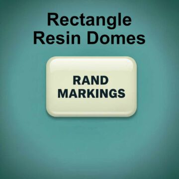 Rectangle Domed Resin Stickers
