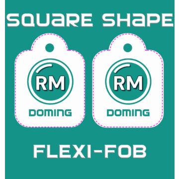 Square Flexi-Fob Keyring