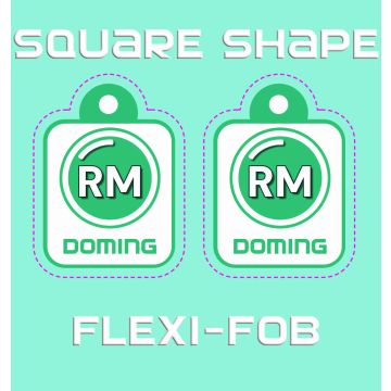 Square Flexi-Fob Keyring